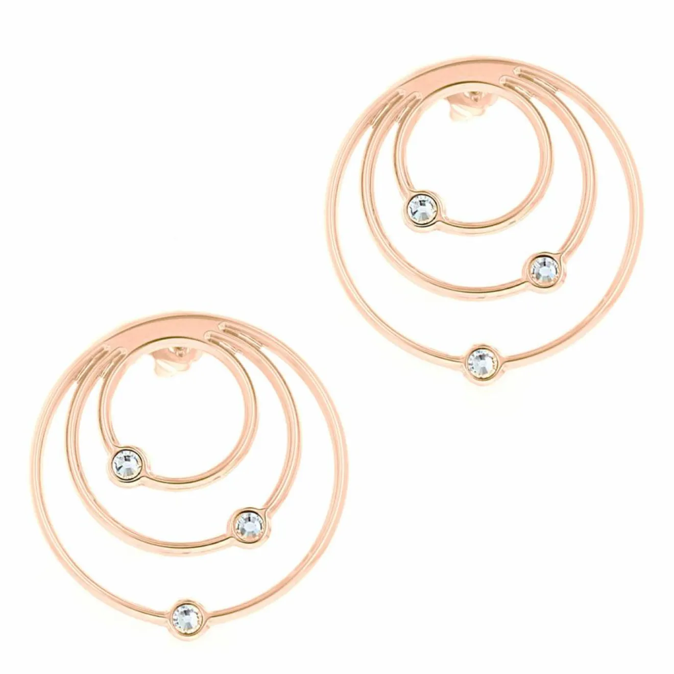 Les Interchangeables Boucles d'oreilles créoles Orbite MM doré rose