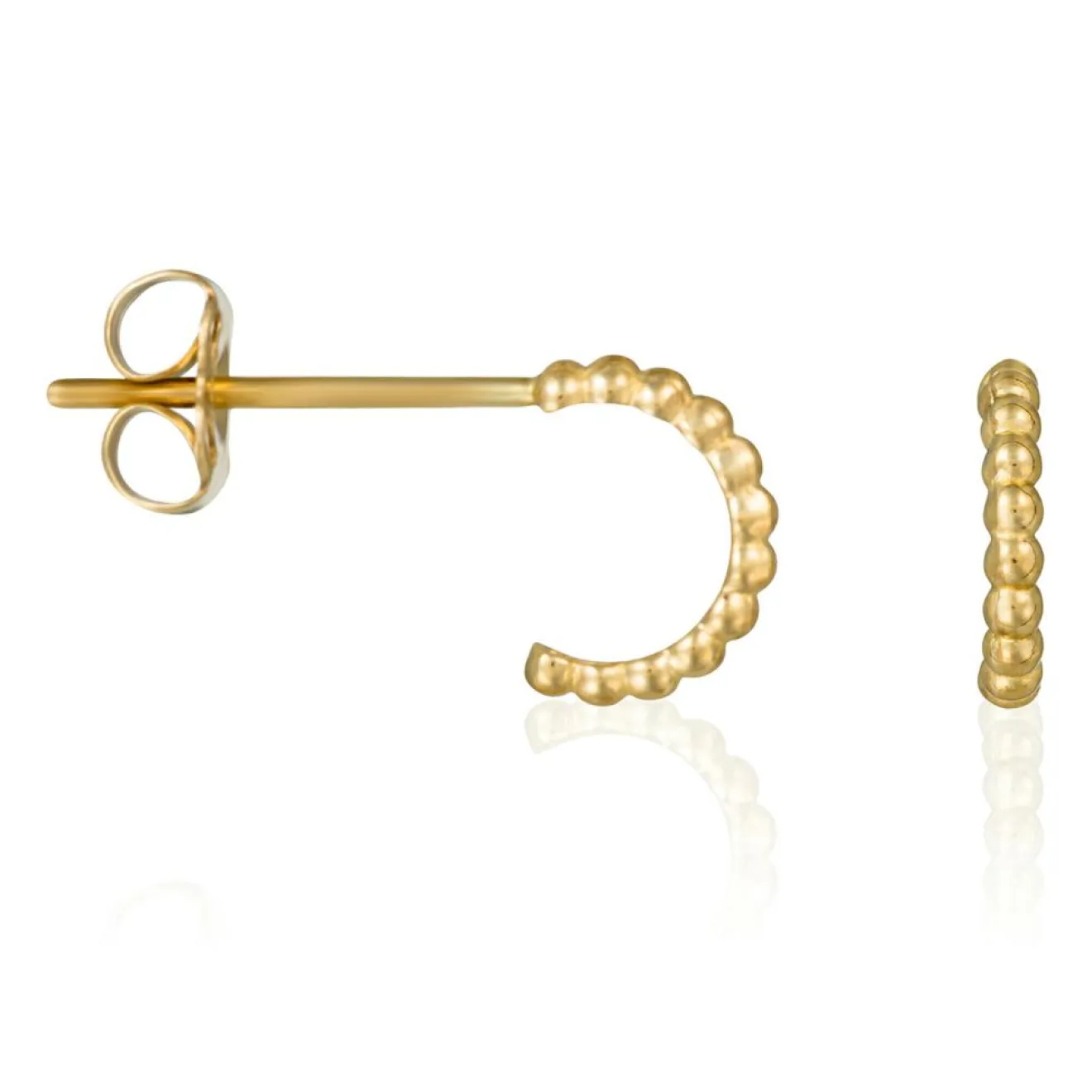 Discount Instant d'Or Boucles d'oreilles Demi Cercle or jaune