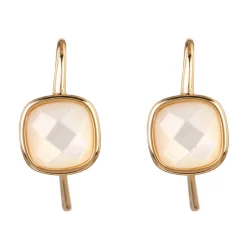 Femme Moonstone Boucles d'oreilles Ella Nacre en laiton doré