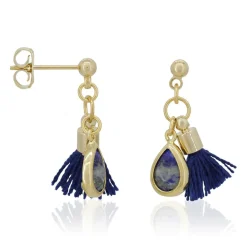 Femme Moonstone Boucles d'oreilles Johanna Lapis en laiton doré