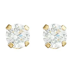 Femme Instant d'Or Boucles d'oreilles Puces or jaune