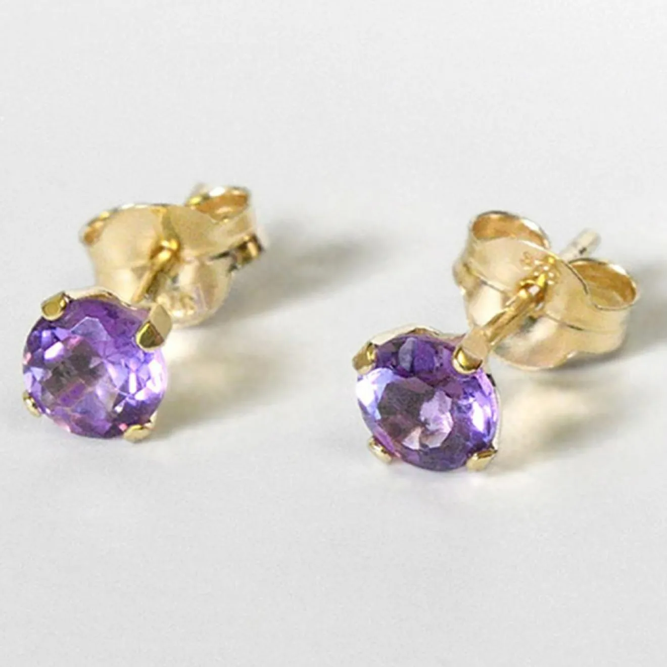 Hot Instant d'Or Boucles d'oreilles Ravissement Améthystes 0.40 ct or jaune