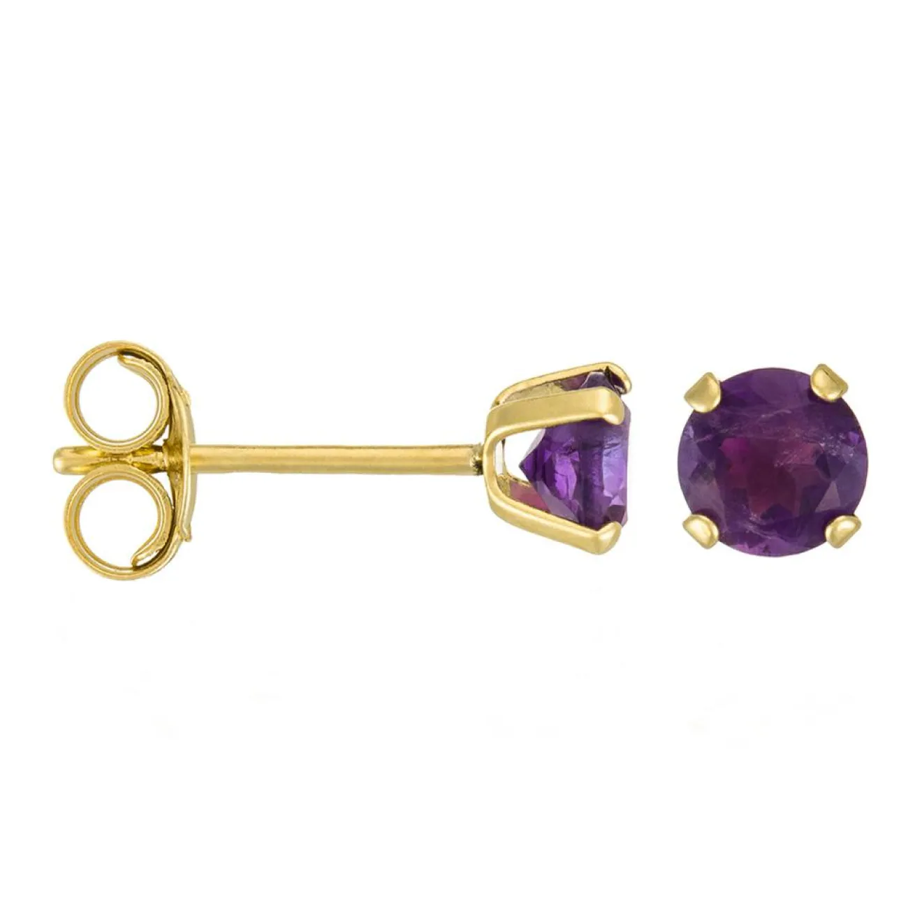 Hot Instant d'Or Boucles d'oreilles Ravissement Améthystes 0.40 ct or jaune