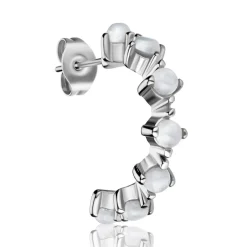 New Amelia Parker Boucles d'oreilles Wave argentées