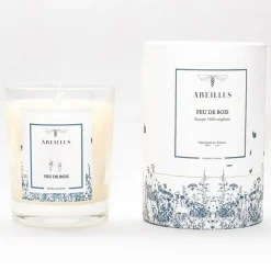 Abeillus Bougie parfumée Jardin en hiver Feu de bois ivoire - 45h