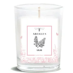 New Abeillus Bougie parfumée Jardin Fleuri Lilas ivoire - 45h