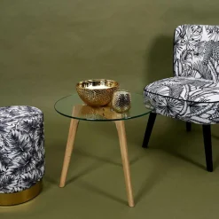 Outlet Home Deco Factory Bougie Parfumée Martelée dorée - 5 méches - 21x9.5x21 cm