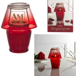 The Concept Factory Bougie Parfumee Lampe Amour rouge - 9.7x12.5x9.7 cm