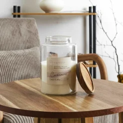 Home Deco Factory Bougie Parfumee Pot Top Acacia blanc - 11x16.5x11 cm