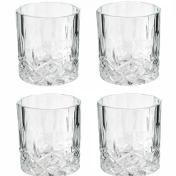 Best Cook Concept Bouteille whisky et 4 verres transparente - 9x9x24 cm
