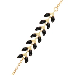 Online Moonstone Bracelet Cerise Epoxy en laiton doré