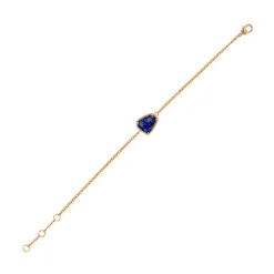 Femme Moonstone Bracelet Frida Lapis en laiton doré
