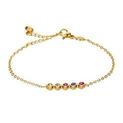Amelia Parker Bracelet Gemstone Glam doré