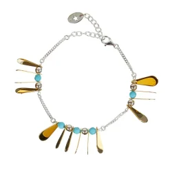 Online Reminiscence Bracelet Phoenix argenté/doré/turquoise