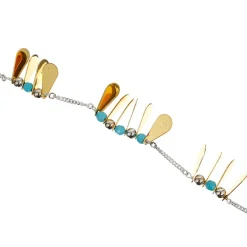 Online Reminiscence Bracelet Phoenix argenté/doré/turquoise