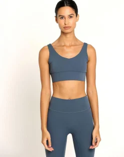 Hot Onamaste Brassière Tank Mantra bleu marine