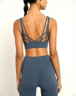 Hot Onamaste Brassière Tank Mantra bleu marine