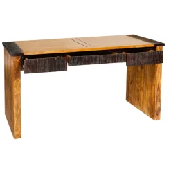 Bois & Chiffons Bureau en bois massif Acacia Moon Naturel - 140x70x76 cm