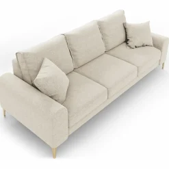 Hot Mazzini Sofas Canapé 3 places Madara beige clair - 222x102x90 cm