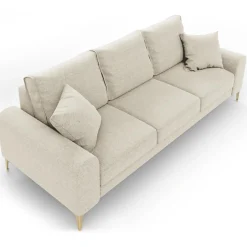 Mazzini Sofas Canapé 4 places Madara beige clair - 237x102x90 cm