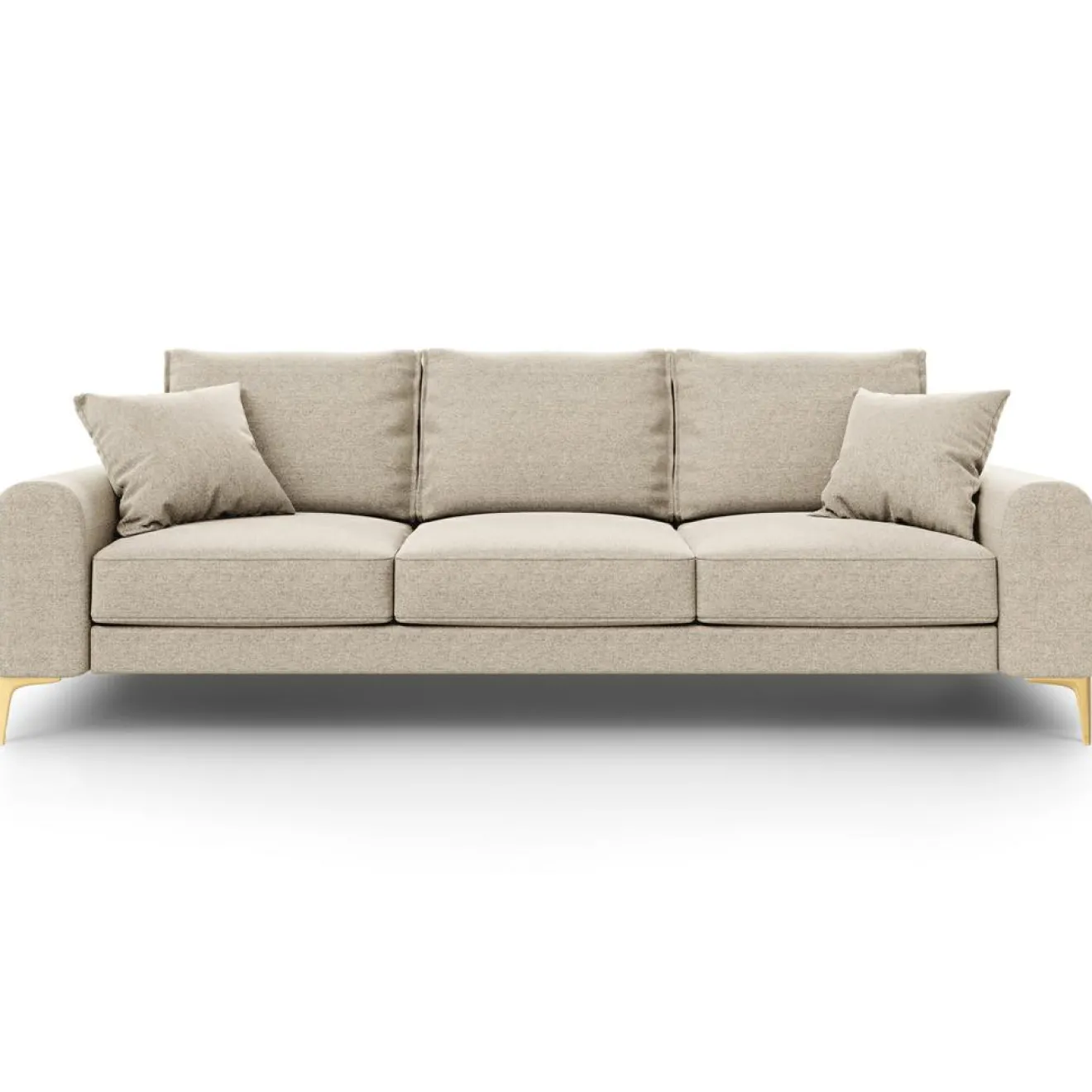 Clearance Mazzini Sofas Canapé 3 places Madara beige - 222x102x90 cm