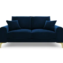 Outlet Mazzini Sofas Canapé 2 places velours madara bleu roi - 172x102x90 cm