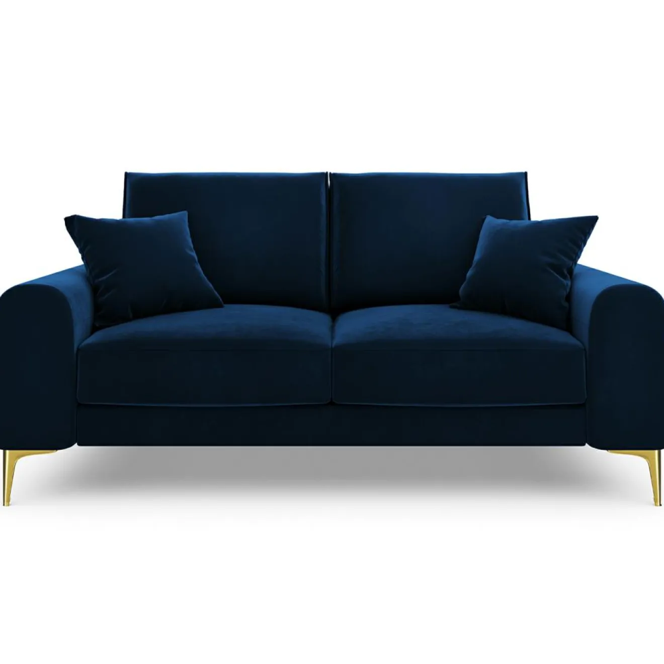 Outlet Mazzini Sofas Canapé 2 places velours madara bleu roi - 172x102x90 cm