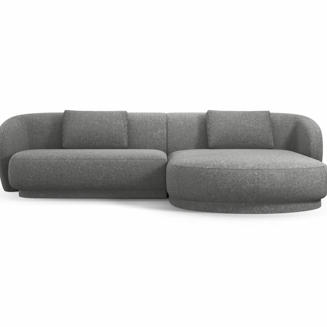 Online Mazzini Sofas Canapé angle droit Linden Chenille 4 Places gris foncé - 289x177x72 cm