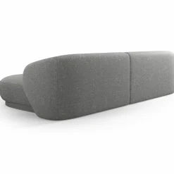 Online Mazzini Sofas Canapé angle droit Linden Chenille 4 Places gris foncé - 289x177x72 cm