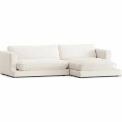 Clearance Mazzini Sofas Canapé d'angle droit Daphne 4 Places Ivoire - 270x170x86 cm