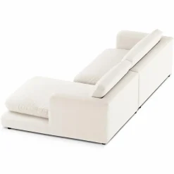 Clearance Mazzini Sofas Canapé d'angle droit Daphne 4 Places Ivoire - 270x170x86 cm