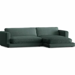 Hot Mazzini Sofas Canapé d'angle droit Daphne 4 Places Vert mousse - 270x170x86 cm