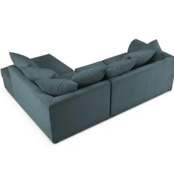 Mazzini Sofas Canapé d'angle droit Quince 4 Places bleu - 221x171x80 cm