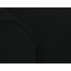 Hot Mazzini Sofas Canapé d'angle Droit Quince Velours côtelé 4 Places noir - 221x171x80 cm