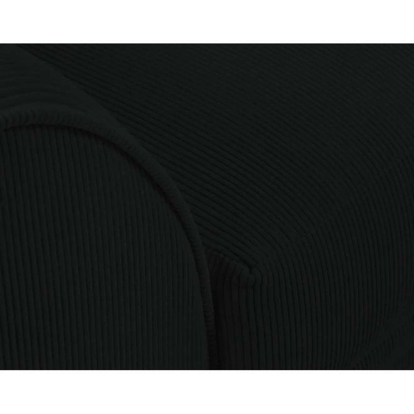 Hot Mazzini Sofas Canapé d'angle Droit Quince Velours côtelé 4 Places noir - 221x171x80 cm