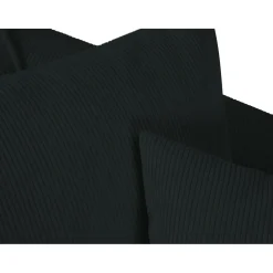 Hot Mazzini Sofas Canapé d'angle Droit Quince Velours côtelé 4 Places noir - 221x171x80 cm