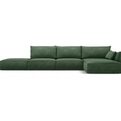 Sale Mazzini Sofas Canapé D'Angle Droit Vanda 5 Places 1 vert bouteille - 386x166x85 cm