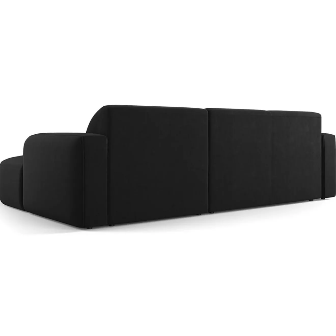 Sale Mazzini Sofas Canapé d'angle droit Velours Jasmin 4 Places noir - 250x170x72 cm