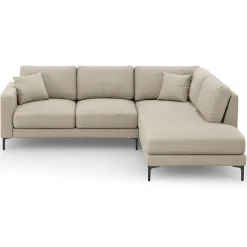 Online Mazzini Sofas Canapé d'angle Droit Venus 5 Places beige - 254x185x90 cm