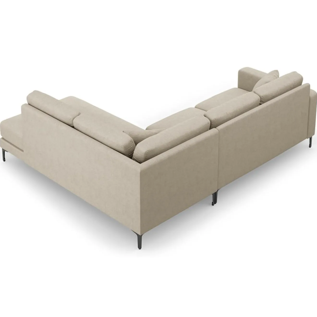Online Mazzini Sofas Canapé d'angle Droit Venus 5 Places beige - 254x185x90 cm