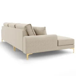 Hot Mazzini Sofas Canapé d'angle gauche 5 places Madara beige - 254x182x90 cm
