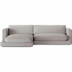 Mazzini Sofas Canapé d'angle Gauche Daphne 4 Places Gris chaud - 270x170x86 cm