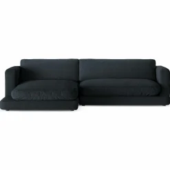 Mazzini Sofas Canapé d'angle Gauche Daphne 4 Places Noir - 270x170x86 cm