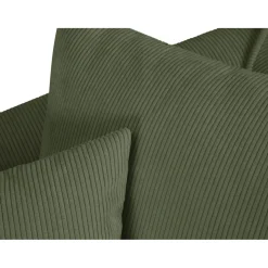 Clearance Mazzini Sofas Canapé d'angle Gauche Quince Velours côtelé 4 Places vert - 221x171x80 cm