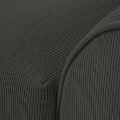 Mazzini Sofas Canapé d'angle gauche Quince 4 Places gris foncé - 221x171x80 cm