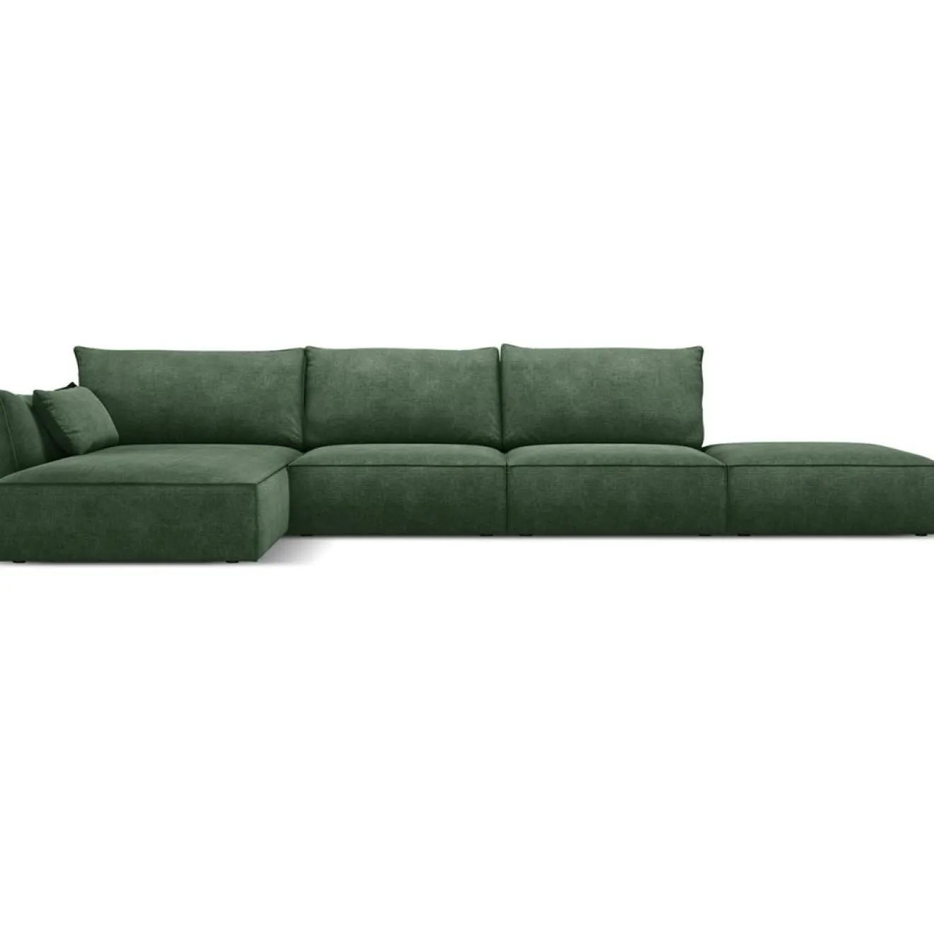 Sale Mazzini Sofas Canapé D'Angle Gauche Vanda 5 Places 1 vert bouteille - 386x166x85 cm