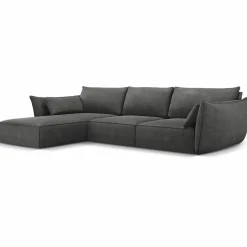 Online Mazzini Sofas Canapé D'Angle Gauche Vanda 5 Places 2 gris - 208x166x85 cm