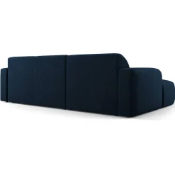 Outlet Mazzini Sofas Canapé d'angle gauche Velours Jasmin 4 Places bleu roi - 250x170x72 cm