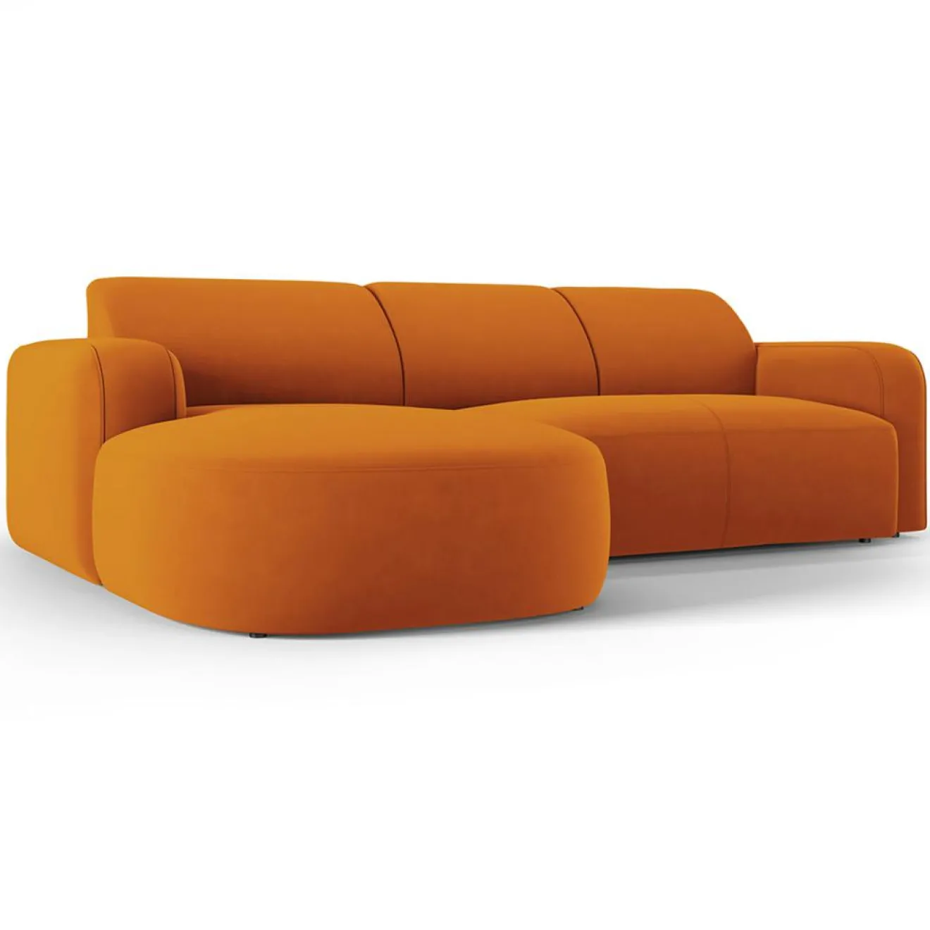 Sale Mazzini Sofas Canapé d'angle gauche Velours Jasmin 4 Places terracotta - 250x170x72 cm