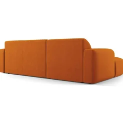 Sale Mazzini Sofas Canapé d'angle gauche Velours Jasmin 4 Places terracotta - 250x170x72 cm